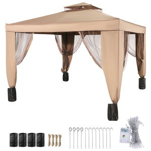 Carpa de Jardín Portátil Grande de 10 x 10 Pulgadas para Sombrear Espacios en Fiestas, Patios, Jardines - Product Image 1