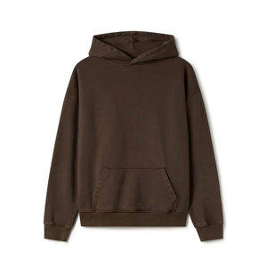 Sweat à capuche basique pour homme 2026 en polaire polyester/coton, imperméable, respirant, avec poche unie, coupe régulière, confortable, hiver, OEM - Product Image 1