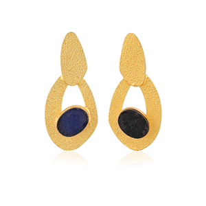 Natural <b>Black</b> <b>Onyx</b> Druzy Gemstone Brass <b>Earrings</b> Gold Plated Handmade Jewelry for Women Wholesale Lot 10 Pairs - Product Image 1