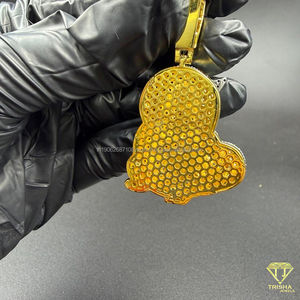 Colgante de Lujo con Diseño de Oso de Dibujos Animados Inspirado en Diseñadores, con Incrustaciones de Diamantes Micro Pavé - Product Image 2