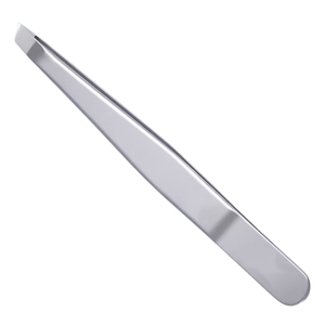 Slanted Tip Stainless Steel Eyebrow Tweezers, Precision Best Quality Product OEM ODM Service <b>Top</b> Sale Beauty Tools - Product Image 1