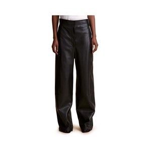 Leggings noirs en similicuir PU pour femmes, légers, doublés toile, coupe-vent, imperméables, effet push-up, extensibles, taille haute, avec poches - Product Image 5