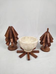 Hot Dishes Tree Shape Trivet <b>Set</b> Wood Walnut Wood Coaster for <b>Teapot</b> Hot Pots of Wooden Trivets from India for sale - Product Image 6