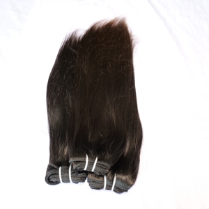 Venta al por mayor mujeres de onda natural del pelo virgen crudo recto cutícula alineada de color negro de cabello humano fabrica paquetes de extensiones - Product Image 2