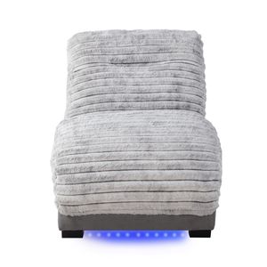 Chaise longue DENISE con ricarica USB e dettagli in nichel - Product Image 2