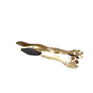 Pinzas para Hielo de Acero Inoxidable al por Mayor, Recubiertas de Cobre, Color Oro Rosa, con Textura Martillada y Puntas Dentadas, para Uso en Bares y Fiestas - Product Image 4