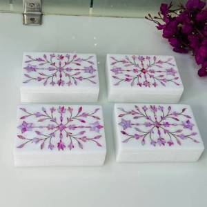 Indian Manufacturer and Wholesaler of Marble Mother of Pearl Green Inlay Gift <b>Boxes</b> Decorative Jewelry Box for Home Decoration - Product Image 1