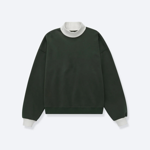 Custom Logo Printed Eco-Friendly Fleece Women's Winter <b>Mock</b> <b>Neck</b> Sweatshirt Vintage Plus Size Pullover with Custom Colors Sizes - Product Image 1