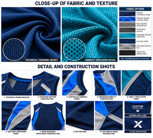 Débardeurs de sport pour hommes - Bleu marine, rouge, noir et six autres couleurs - Fabricant de vêtements de sport et d'extérieur - Haut sans manches - Product Image 4