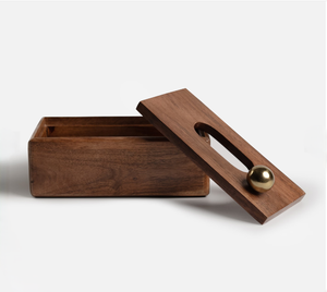 Luxury Leather <b>Tissue</b> Box Cover with Wooden Lid Rectangle Napkin Holder Decorative Facial <b>Tissue</b> Case for Hotel Home - Product Image 6
