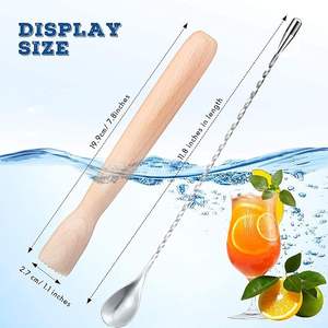 Set de regalo personalizado de muddler de bar, set de regalo grabado de muddler de bar, set de regalo de muddler de bar con marca - Product Image 3