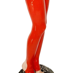 Women Red Opaque Pantyhose <b>Full</b> Length Seamless Spandex Polyester Sexy Style Daily Wear - Product Image 5