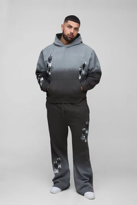 Premium Quality Printed <b>Oversized</b> Tracksuit Set Mens Pullover Hoodie And Relaxed Fit <b>Jogger</b> Pants Streetwear Wholesale - Product Image 2