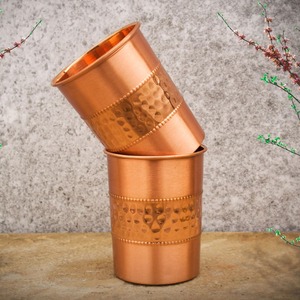 Verre en cuivre pur à 100 % pour l'eau potable, tasse en cuivre durable pour la cuisine à domicile, design simple et robuste - Product Image 6