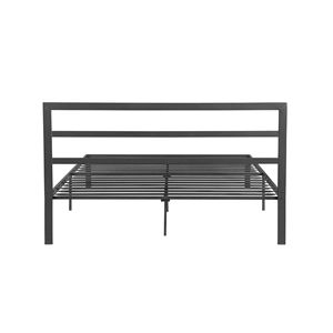 Charcoal Grey <b>Queen</b> <b>Size</b> Metal <b>Bed</b> <b>Frame</b> with Headboard - Product Image 5
