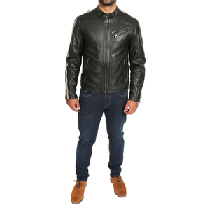 Customized 100% <b>Real</b> <b>Leather</b> Motorcycle <b>Jacket</b> – High Quality Pakistan Winter <b>Jacket</b> for Men with Straps, Wholesale Price - Product Image 6