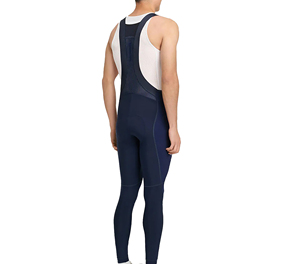Pantalon de cyclisme pour homme, coupe ajustée, longueur longue, anti-humidité, en Spandex et Nylon, sans coutures, couleur unie, style adulte - Product Image 2