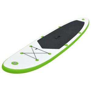 Ensemble de planche à pagaie gonflable verte et blanche avec accessoires pour le paddleboard - Product Image 2