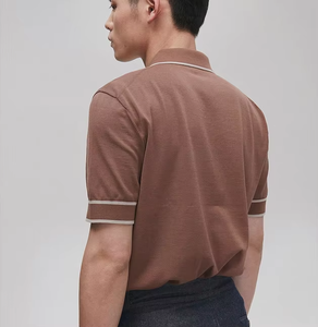 Short Sleeve Polo <b>Collar</b> <b>T</b>-<b>Shirt</b> Knitted Sweater Men Cotton Knitted Pullover Spring and Summer Custom Men Knitwear - Product Image 3
