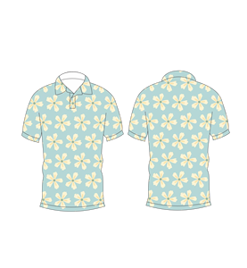 Polo Personalizado con Estampado de Flores por Sublimación, Polo de Golf de Manga Corta, Ligero, Transpirable, Informal, para Verano - Product Image 6