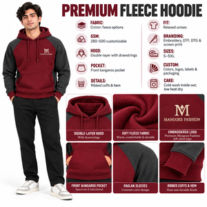 Sudadera con Capucha Unisex, Forro Polar, Manga Raglán, Color Sólido, 100% Algodón, Informal, para Verano, con Bolsillo, de Secado Rápido y Transpirable - Product Image 6