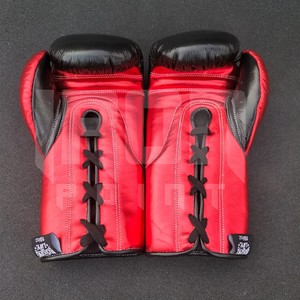 Hot Selling Customizable No Boxing No Life Boxing Gloves Professional Laced Top Grade Cowhide Leather Thick 4-Layer Padding - Product Image 4