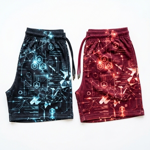 Custom Dynamic <b>Abstract</b> Razor Slash Graphic Mesh Shorts Men’s Athletic Sublimation Basketball Training Shorts - Product Image 4