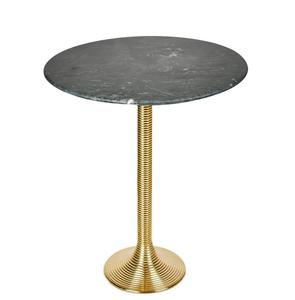 Modern <b>Round</b> Marble Top <b>Side</b> <b>Table</b> With <b>Gold</b> Metal Base Indoor Living Room Decor Accent Piece - Product Image 2