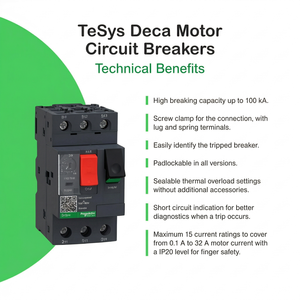 Interruptor de Circuito para Motor Schneider GV2 MPCB TeSys GV2ME01 a GV2ME32 |   Protección Térmica Magnética 3P |   100% Genuino |   Envío Rápido | - Product Image 3