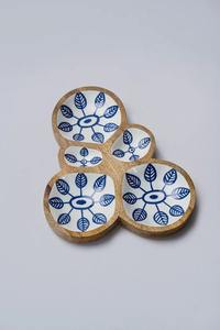 Tazón de madera rústico con estampado de granja, plato de madera con estampado de grano natural para cocina y decoración del hogar, venta al por mayor - Product Image 2