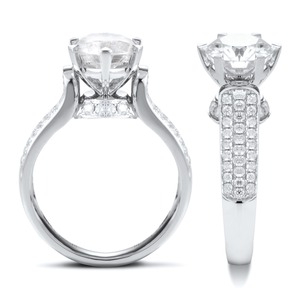 Anillo de Diamante Moissanita Blanco Halo en Oro Blanco de Alta Demanda, Suministro Directo de Fábrica, Ideal para Fiestas, Aniversarios y Regalos, Disponible para la Venta - Product Image 4