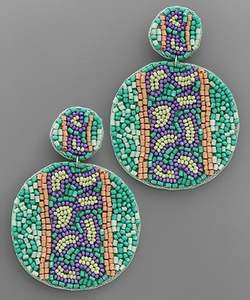 Pendientes florales con cuentas, joyería artesanal con múltiples cuentas para mujer, para fiestas festivas a precio económico. - Product Image 4