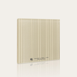 Paneles de vidrio personalizados para paredes Texto estriado grabado al ácido Esculturas interiores de colores arenadas Uso del diseñador - Product Image 5