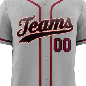 Maillot de baseball personnalisé pour adultes, 100 % polyester, séchage rapide, tissu respirant, design imprimé, service OEM ODM - Product Image 6