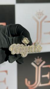 Colgante de Diamante Moissanita Auténtica Personalizado de Plata Esterlina 925 NIYALE, Colgante con Nombre, Dijes Iced Out, Joyería de Lujo, Collar con Letra - Product Image 4