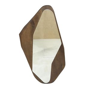 Espejo de pie irregular ondulado con marco de madera, espejo decorativo de cristal hecho a mano para pared, pasillo o dormitorio - Product Image 5
