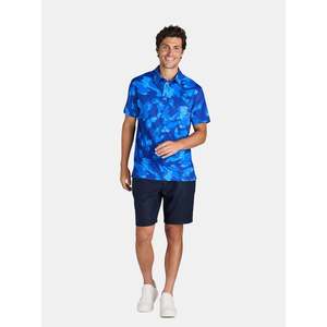 Camiseta de Golf de Manga Corta para Hombre, Camuflaje Azul, Transpirable, de Secado Rápido, Tejido de Poliéster, Corte Casual, Largo Regular - Product Image 4