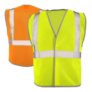 High Visibility Breathable Polyester Unisex Safety Vest for Construction Workwear Security <b>Worker</b> Vest <b>Jackets</b> - Product Image 3
