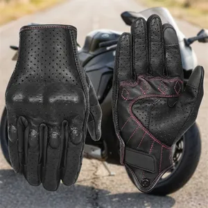 Guantes de Conducción de Cuero Rojo Black Sheep, Pantalla Táctil, Transpirables, Antideslizantes, para Motociclismo, Unisex - Product Image 6