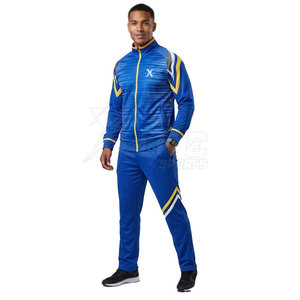 Survêtement de sport d'hiver pour le football, veste à cordon de serrage et pantalon assorti, 100 % polyester respirant, pour l'entraînement de football et la course à pied - Product Image 2