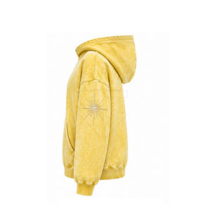 Sudadera con Capucha para Mujer, Estilo Casual, con Lavado Ácido y Pedrería, Logotipo Frontal, Ecológica, para Uso Diario - Product Image 6