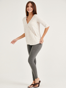 Blusa de Maternidad Bmama con Botones Frontales, Camisa de Lactancia con Manga Tres Cuartos, Venta al Por Mayor - Product Image 1