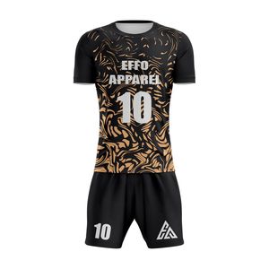 ชุดกีฬาคุณภาพสูง เสื้อฟุตบอล 100% โพลีเอสเตอร์ แขนสั้น คอกลม ชุดฟุตบอลสำหรับขาย - Product Image 5
