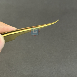 Pince à épiler isolée pour cils, précision dorée, en acier inoxydable pour extensions de cils - Product Image 6