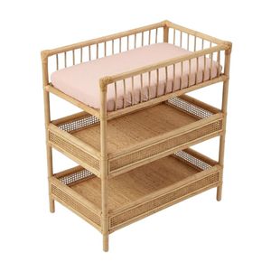 Table à langer en rotin en promotion, mobilier enfant en gros, commode tressée pour chambre d'enfant, prix d'usine, approvisionnement de haute qualité à bas prix - Product Image 2