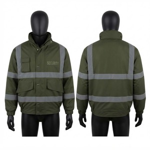 Veste en cuir de sécurité unisexe, premium, 300 GSM, imperméable, respirante, noir, gris, logo personnalisé, transfert thermique, boutons en corne, à capuche - Product Image 1