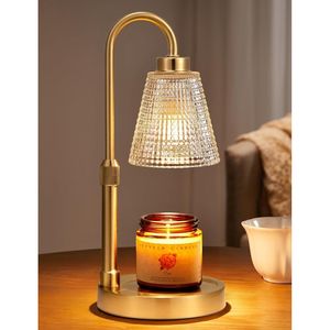 Gold Candle Warmer Lamp with <b>Timer</b> Dimmable Height-Adjustable Wax Melts Birthday Gift Jar Candles Warmer - Product Image 1