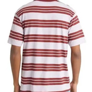 Camiseta de Algodón Peinado Premium a Rayas, Estilo Casual, Resistente, para Hombre, Venta Directa de Fábrica - Product Image 3