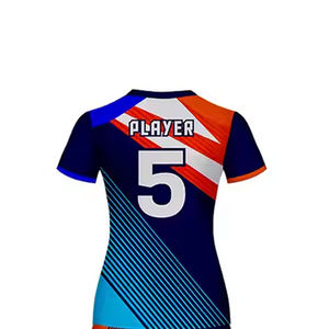 Conjunto de Camiseta y Pantalones Cortos de Voleibol Hechos a Medida, Tela 100% Poliéster de Alta Calidad, Impresión por Sublimación, Uniforme de Voleibol - Product Image 6