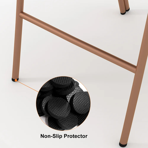 Chaise de salle à manger contemporaine en similicuir avec siège rembourré et structure métallique pour restaurants, hôtels et cafés - Product Image 4